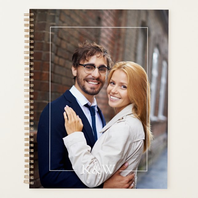 Agenda Monograma de marco elegante moderno (Anverso)