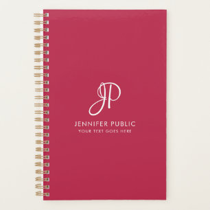 Agenda Monograma de moda moderno y elegante personalizado