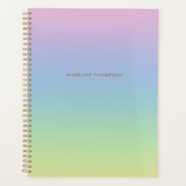 Agenda Monograma de nombre simple de arcoiris unidosis si