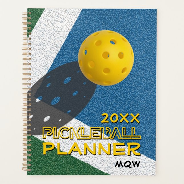 Agenda Monograma de PICKLEBALL de cualquier año (Anverso)