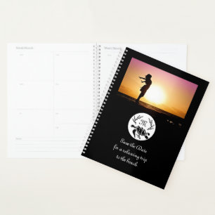 Agenda Monograma de silueta de tortuga del Mar Negro