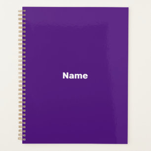 Agenda Monograma de texto de año violeta minimalista pers