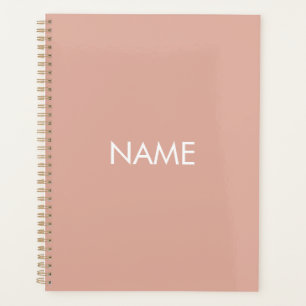 Agenda Monograma de texto del año de personalizado rosa p