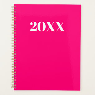 Agenda Monograma del año de la tipografía moderna rosa si