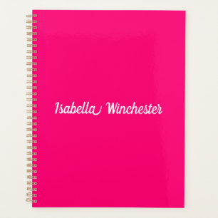 Agenda Monograma del año de nombre personalizado color ro