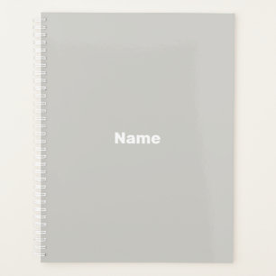 Agenda Monograma del año del personalizado gris pálido mo