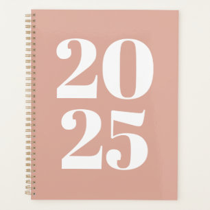 Agenda Monograma del año personalizado rosa polvoriento d