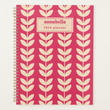 Monograma del patrón de hojas de personalizado ret