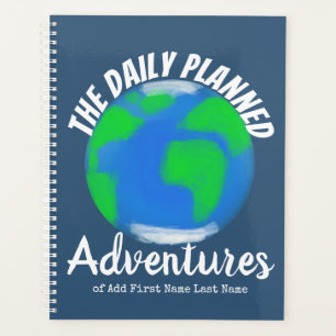 Agenda Monograma editable del libro de historietas azules