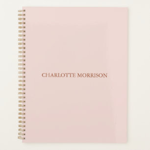 Agenda Monograma elegante clásico de nombre personalizado