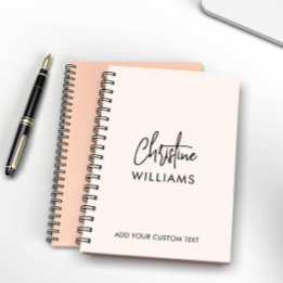 Agenda Monograma Firma manuscrita Rubor rosa