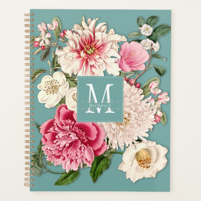 Agenda Monograma Floral (Anverso)