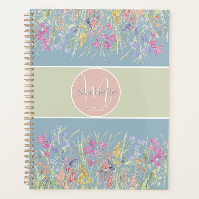 Agenda Monograma floral de manantial acuático (Anverso)