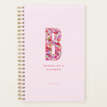Monograma Floral Rosa Pastel Femenina Personalizad