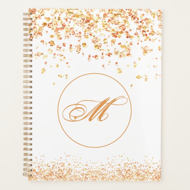Agenda Monograma Golden Sparkles Planner (Anverso)