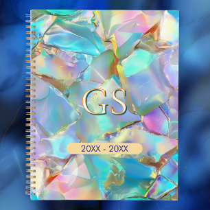 Agenda Monograma grande o nombre y fecha en opal