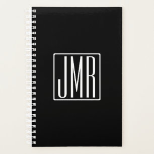 Agenda Monograma inicial   Blanco y negro (o color maread