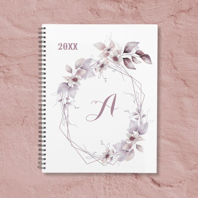 Agenda Monograma inicial de acuarela floral cúpula (Subido por el creador)