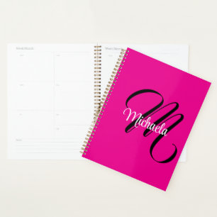 Agenda Monograma inicial de nombre moderno minimalista ro