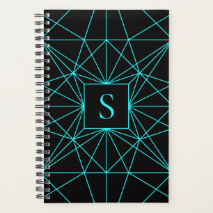 Agenda Monograma inicial Diseño geométrico turquesa