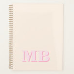 Agenda Monograma inicial minimalista moderno<br><div class="desc">Planner de monograma inicial Minimalista moderno y azul de la marina. Cree su propio bloc de notas personalizado con el nombre inicial del personalizado.</div>