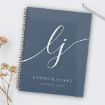 Agenda Monograma Iniciales de Business Planner Nombre del<br><div class="desc">Monograma Iniciales de Business Planner Script Name Planner</div>