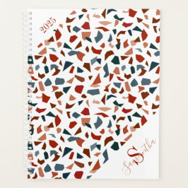 Agenda Monograma marrón elegante