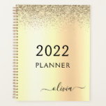 Agenda Monograma Metalizado de Purpurina dorado 2022 Nomb<br><div class="desc">2022 Monograma del Purpurina de espuma de oro y negro y Boda de eventos metálico inicial de espiral de acero inoxidable para portátiles Planner. Esto hace que el dulce perfecto cumpleaños 16, boda, ducha de novia, aniversario, ducha de bebé o fiesta de soltera sea regalo para alguien que ama el...</div>