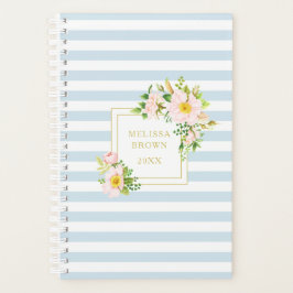 Agenda Monograma Moda floral Estaciones azules Pastel Peq