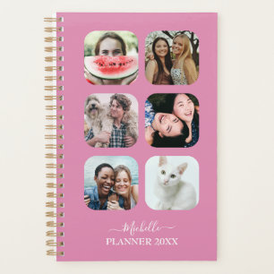Agenda Monograma moderno 6 Foto Rubor Pink Planner