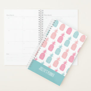Agenda Monograma moderno de piña tropical