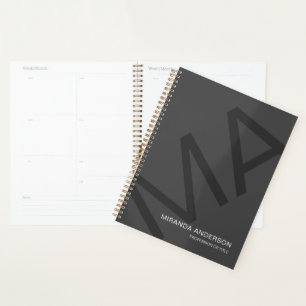 Agenda Monograma moderno negrita tipografía profesional