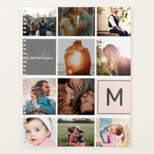 Agenda Monograma moderno para tu familia 16 fotocollage