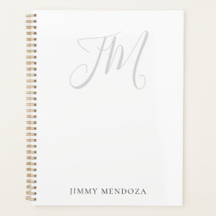 Agenda Monograma moderno sencillo de escritura a mano