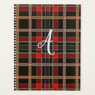 Agenda Monograma Multicolor Plaid (Tartán), Personalizado