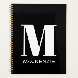 Agenda Monograma Nombre inicial simple personalizado