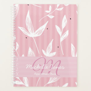 Agenda Monograma Nombre Libro de citas 2025 Pink Planner
