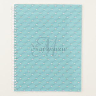 Agenda Monograma Nombre personalizado Quilt Diseño Turque