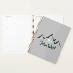 Agenda Monograma personalizable de la gama de montañas di