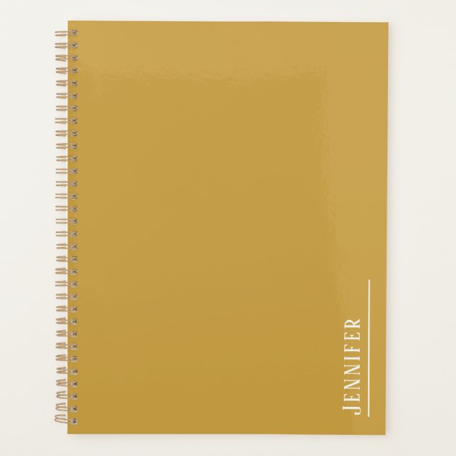 Agenda Monograma personalizado, bronce moderno (Anverso)