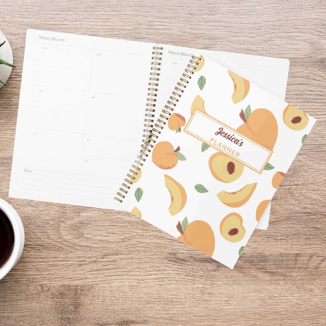 Agenda Monograma personalizado de duraznos (Subido por el creador)