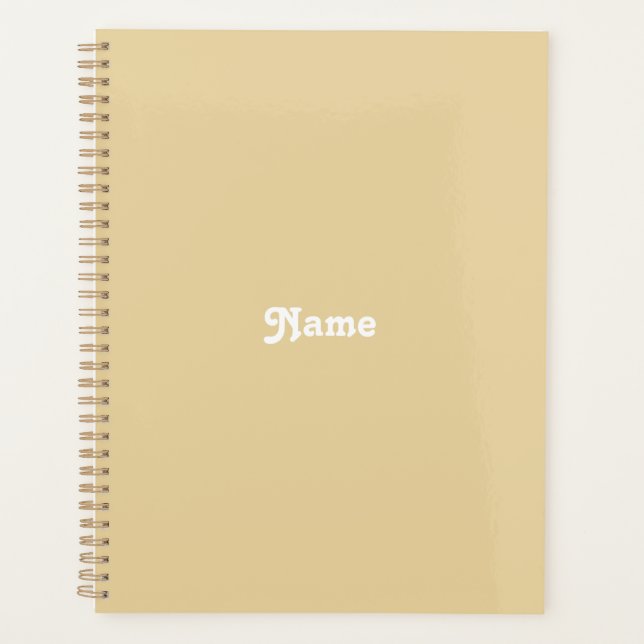 Agenda Monograma personalizado de nombre personalizado de (Anverso)