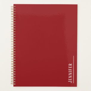 Agenda Monograma personalizado, moderno suciedad roja