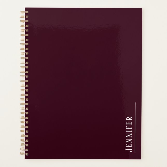 Agenda Monograma personalizado, morera moderna (Anverso)