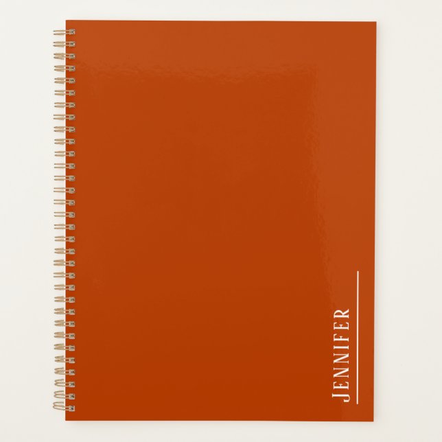 Agenda Monograma personalizado, Naranja moderno Sunset (Anverso)
