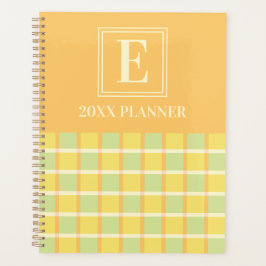 Agenda Monograma personalizado verde amarillo naranja Che