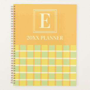 Agenda Monograma personalizado verde amarillo naranja Che