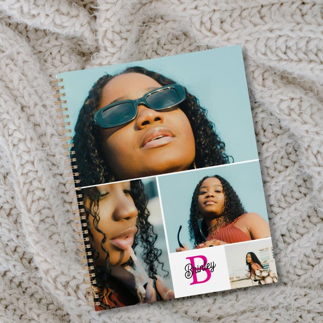 Agenda Monograma rosa Añadir su propio Personalizado 4 Co (Subido por el creador)