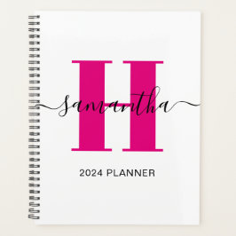 Agenda Monograma Rosa Caliente Femenino