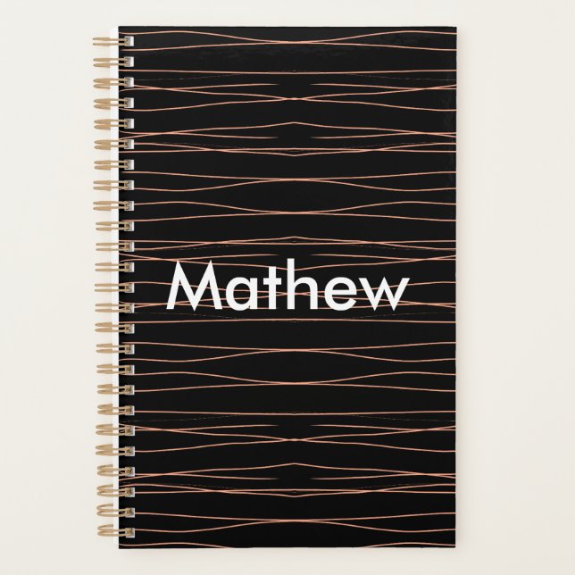 Agenda Monograma simple añada su letra de nombre man mini (Anverso)